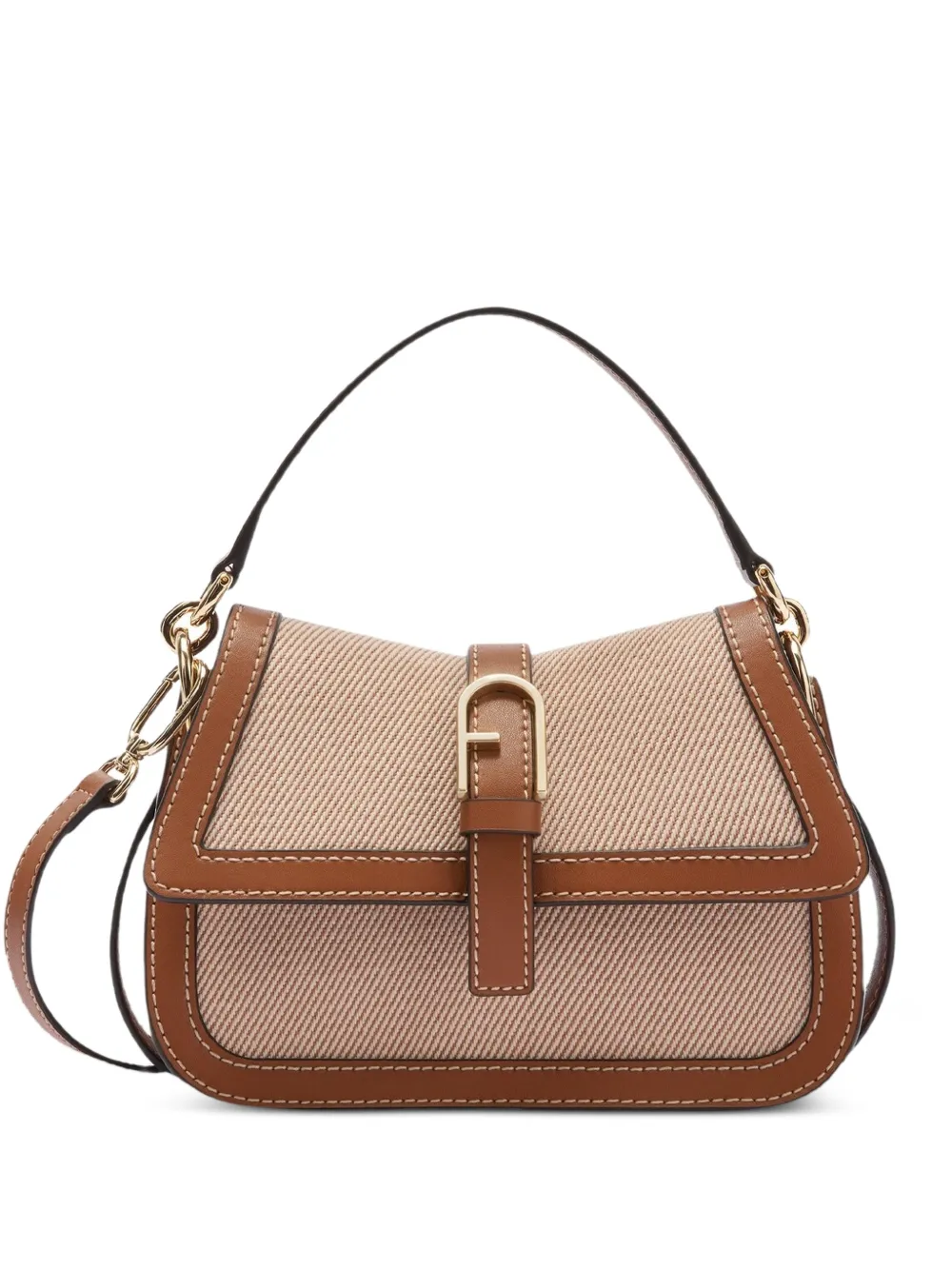 Furla mini Flow top handle tote bag - Nude