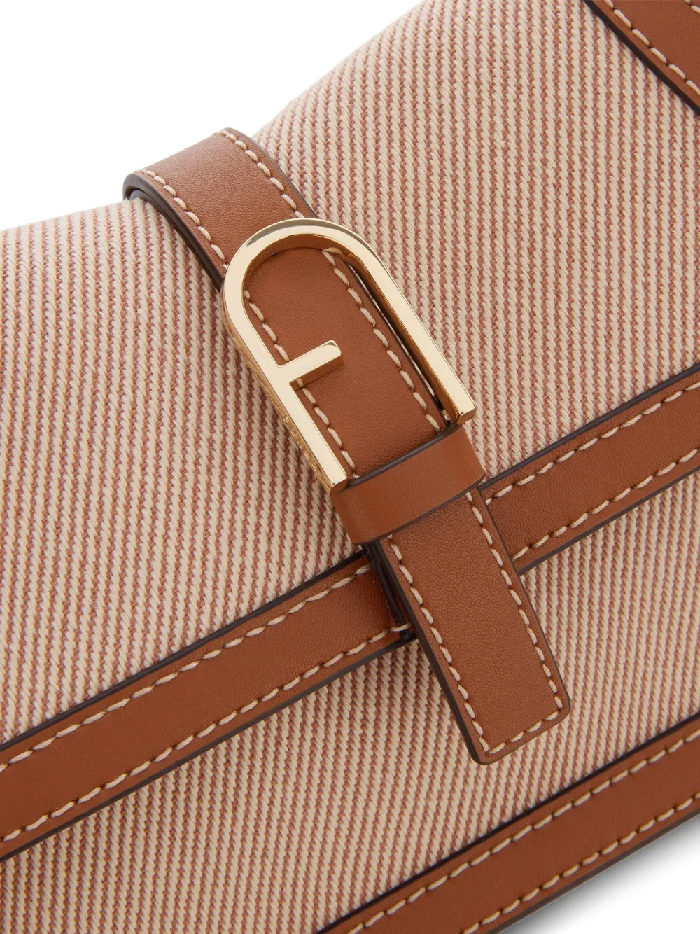 Furla Flow mini-shopper met handvat Beige
