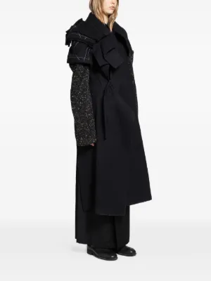 Ann Demeulemeester Viv コート | ブラック | FARFETCH JP