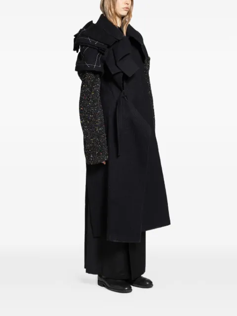 Yohji Yamamoto double-layered belted coat