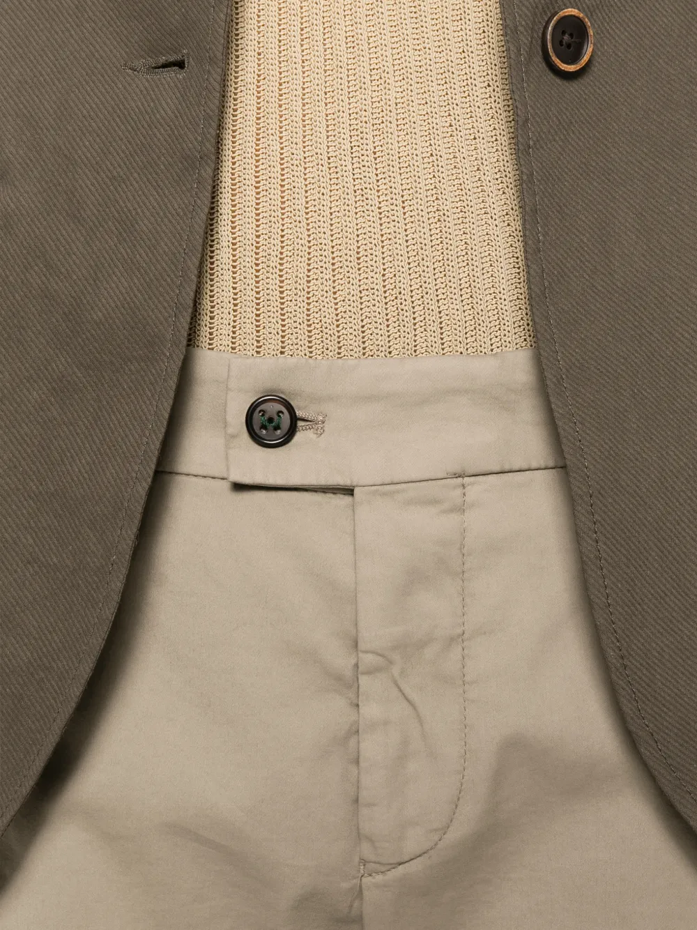 Berwich Alice broek met riemlussen Beige