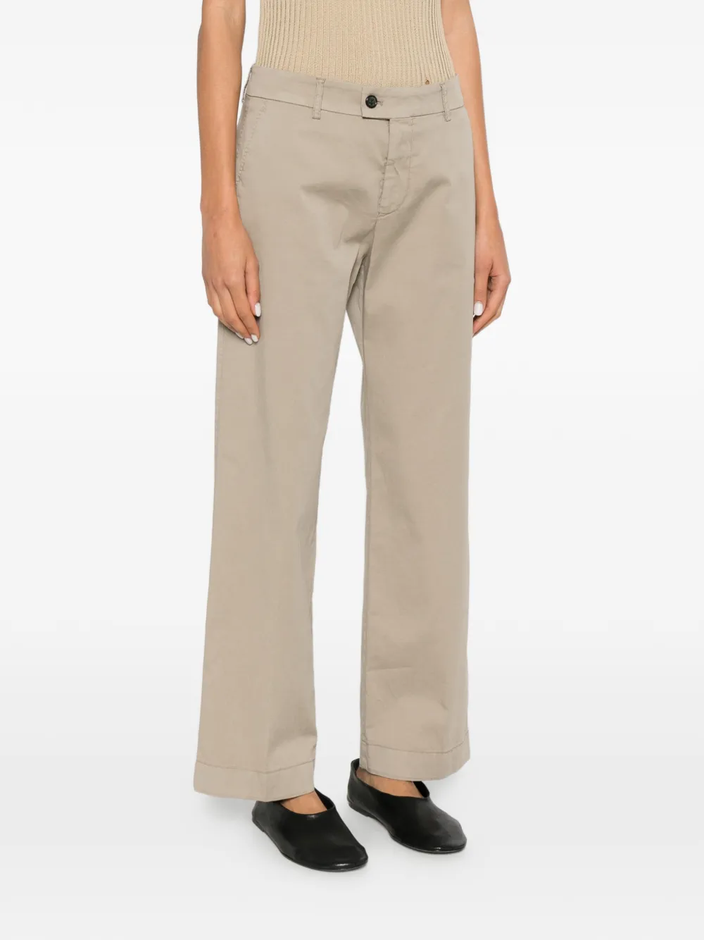 Berwich Alice broek met riemlussen Beige