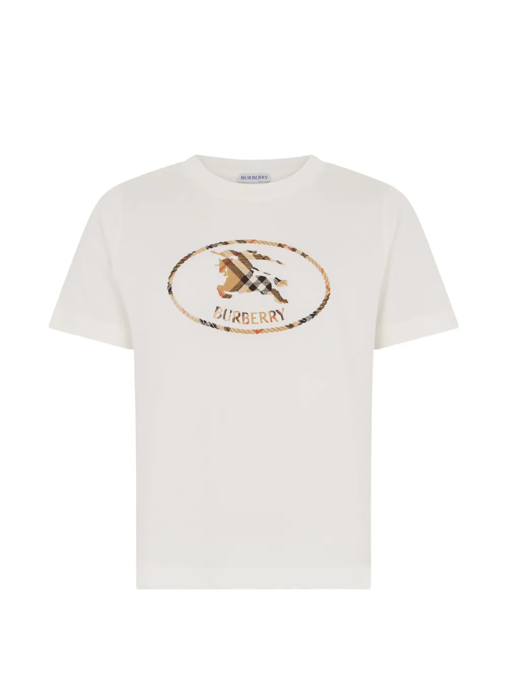 Burberry T-shirt met print en korte mouwen Wit