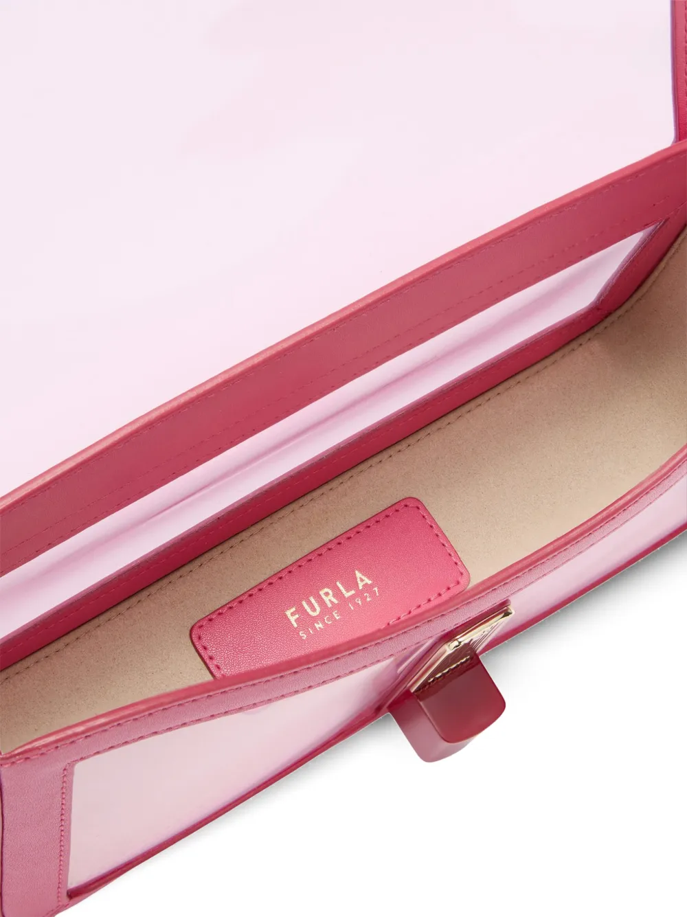 Furla Iride doorzichtige crossbodytas Roze