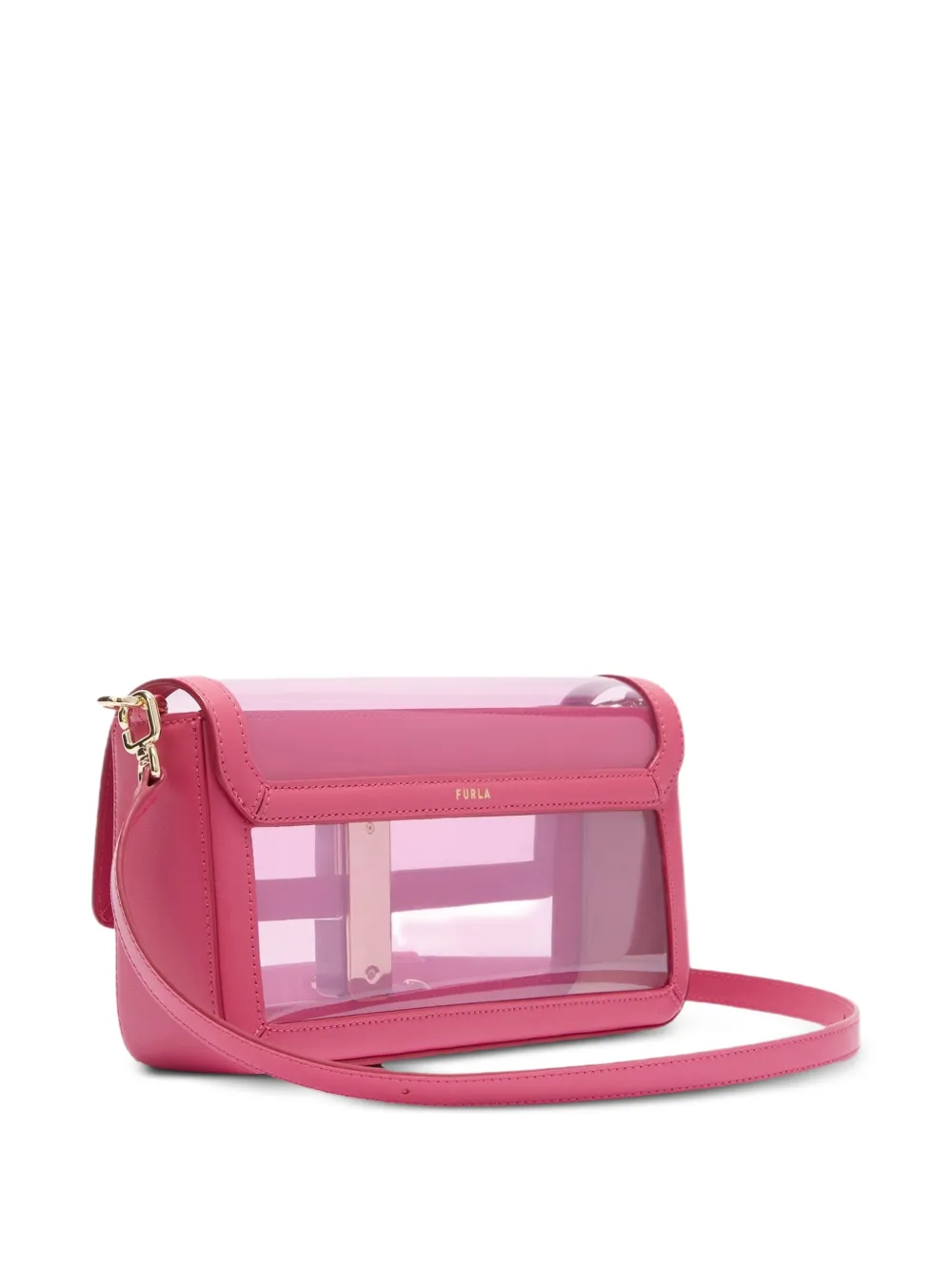 Furla Iride doorzichtige crossbodytas Roze