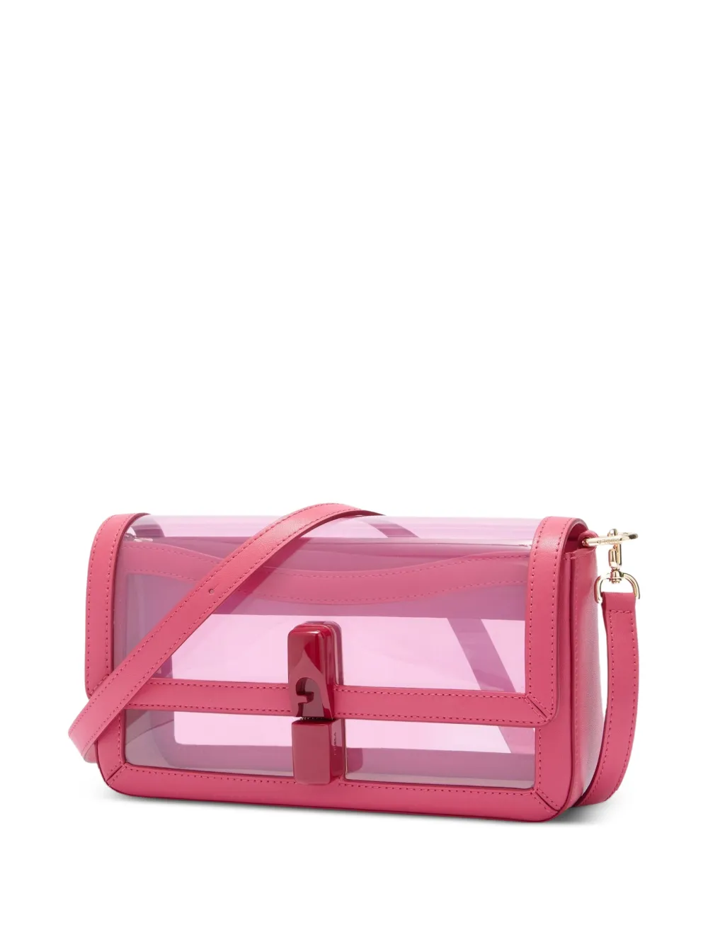Furla Iride doorzichtige crossbodytas Roze
