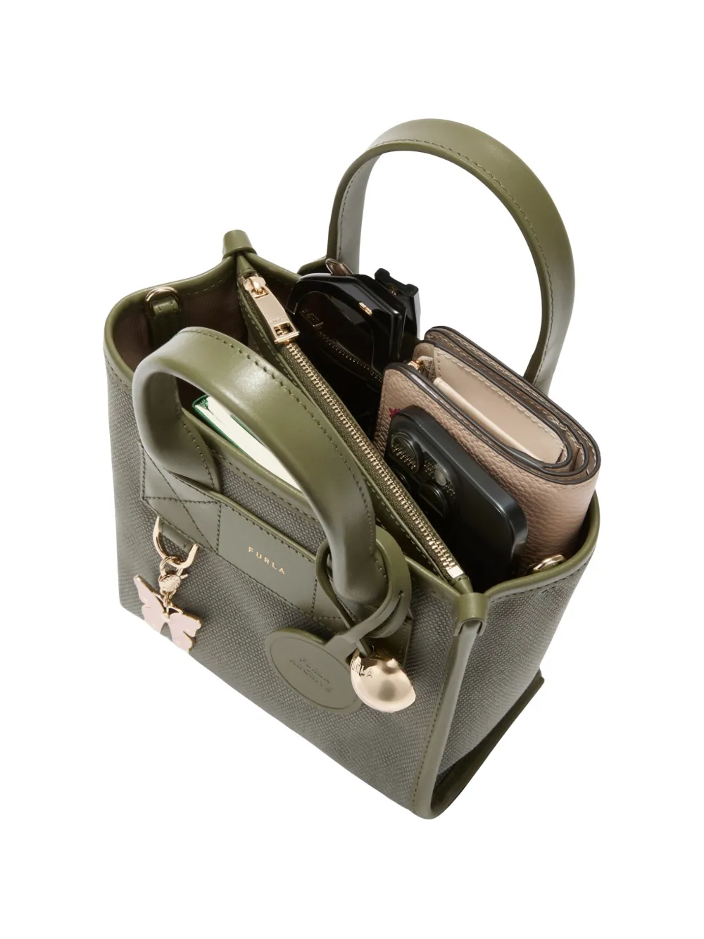 Furla Divide It mini-shopper Groen