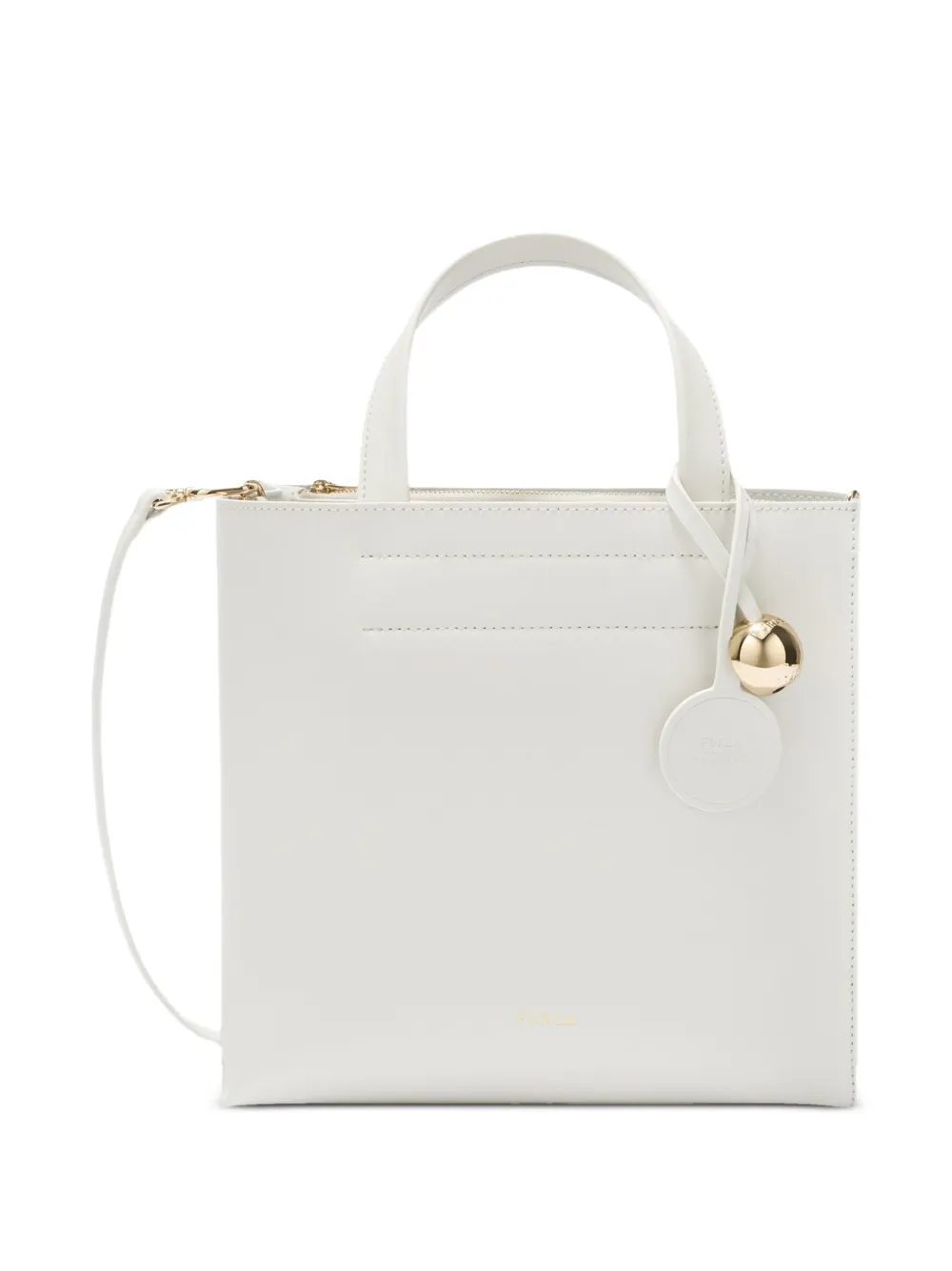 Furla Borsa tote Divide con ciondolo - Bianco