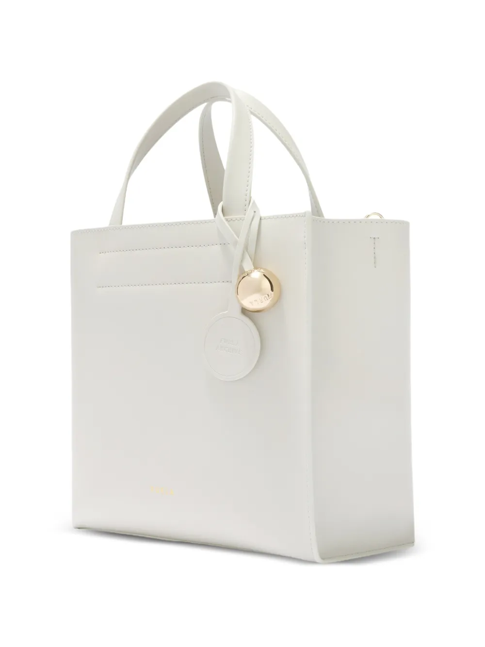 Furla Borsa tote Divide con ciondolo - Bianco