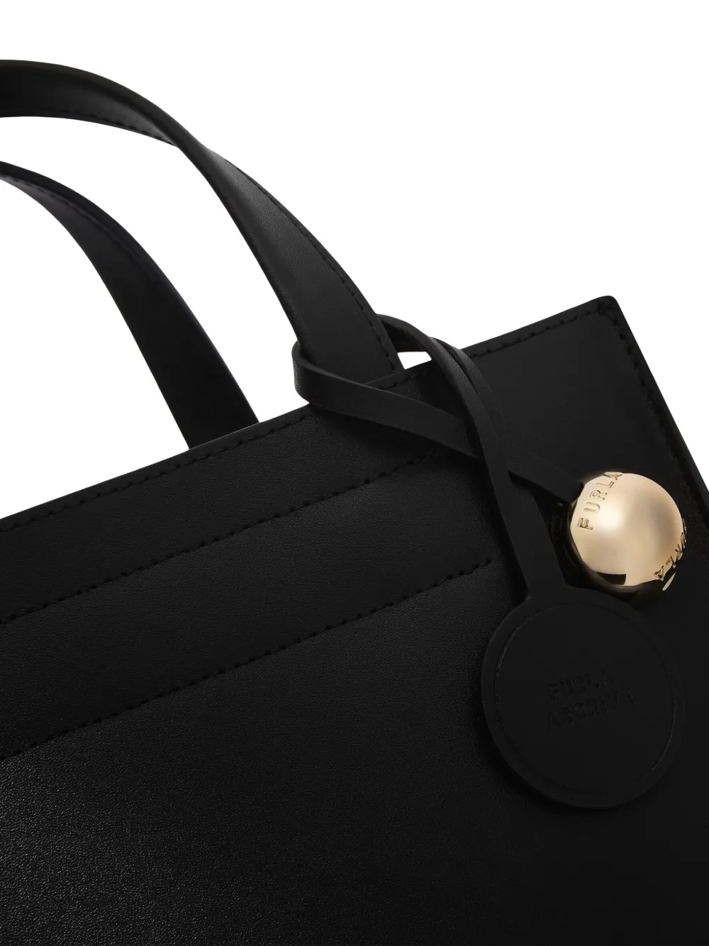 Furla Divide It leren shopper met rits Zwart