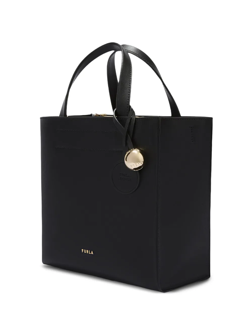 Furla Divide It leren shopper met rits Zwart