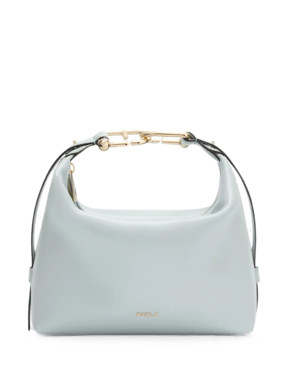 Furla Leren clutch met ketting Blauw