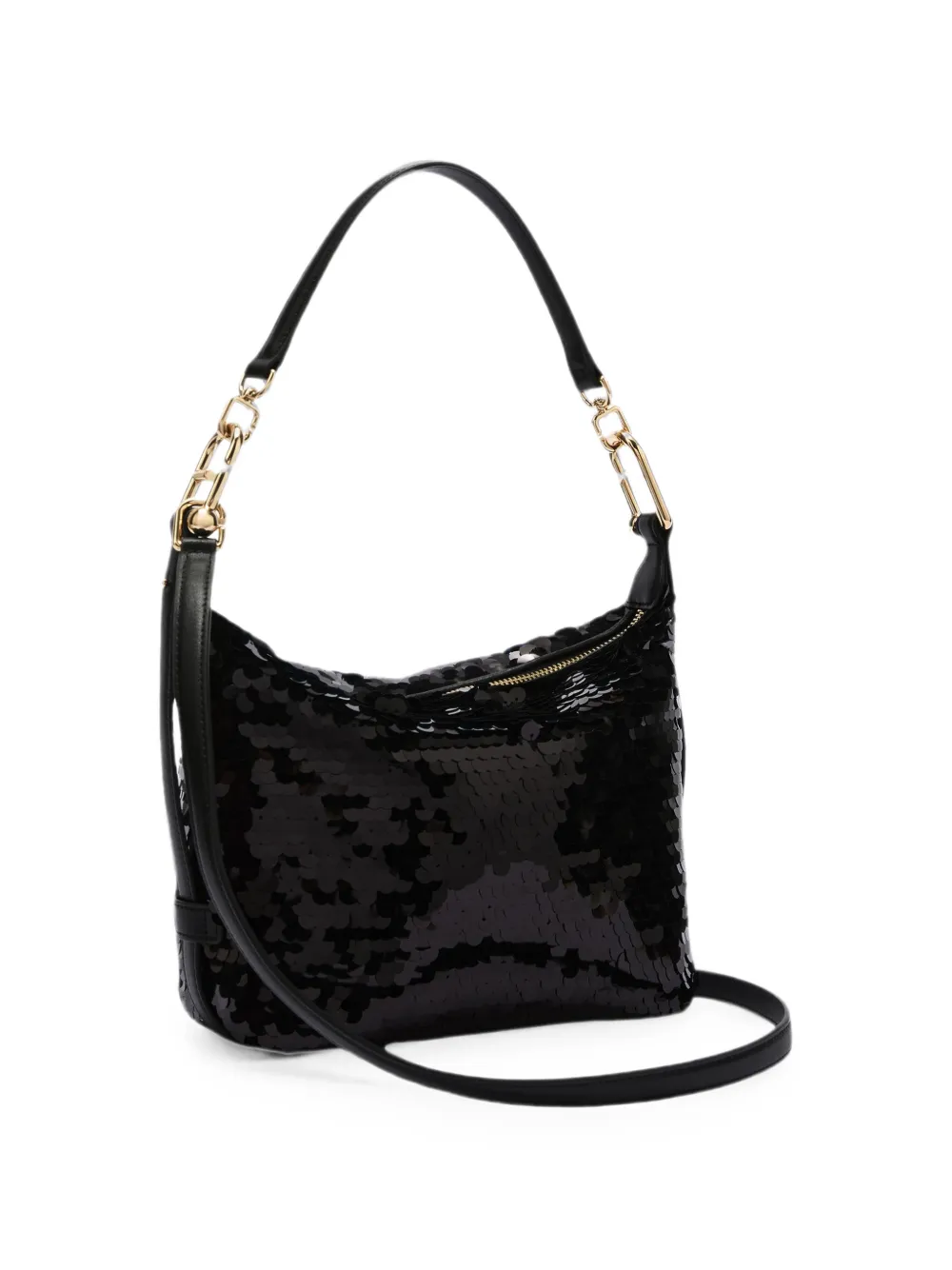 Furla Tonie schoudertas met pailletten Zwart