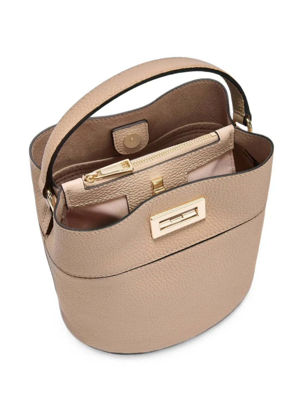 Furla Amelia leren bucket-tas met handgreep Beige