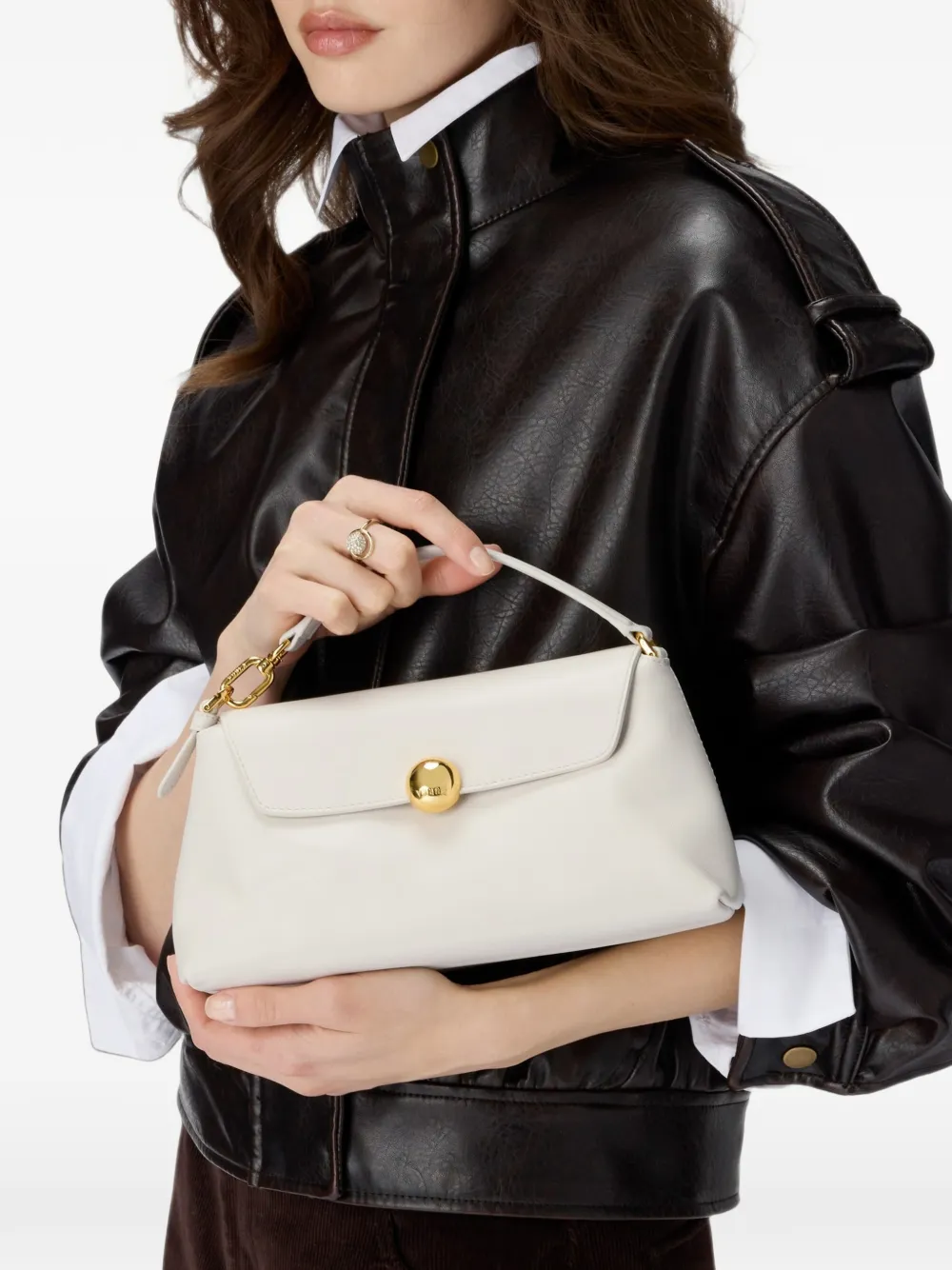 Furla Sfera leren mini-tas Wit