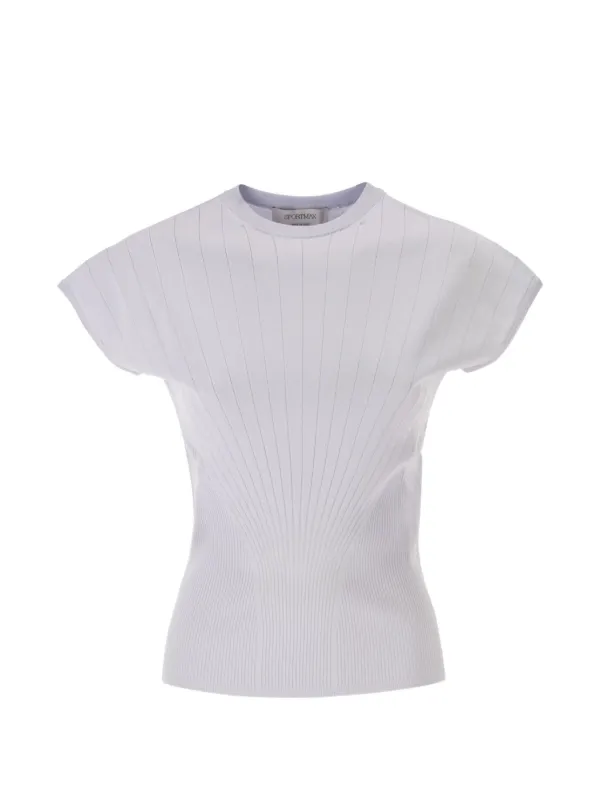 Sportmax Ribbed Radial Pattern Jumper in Purple