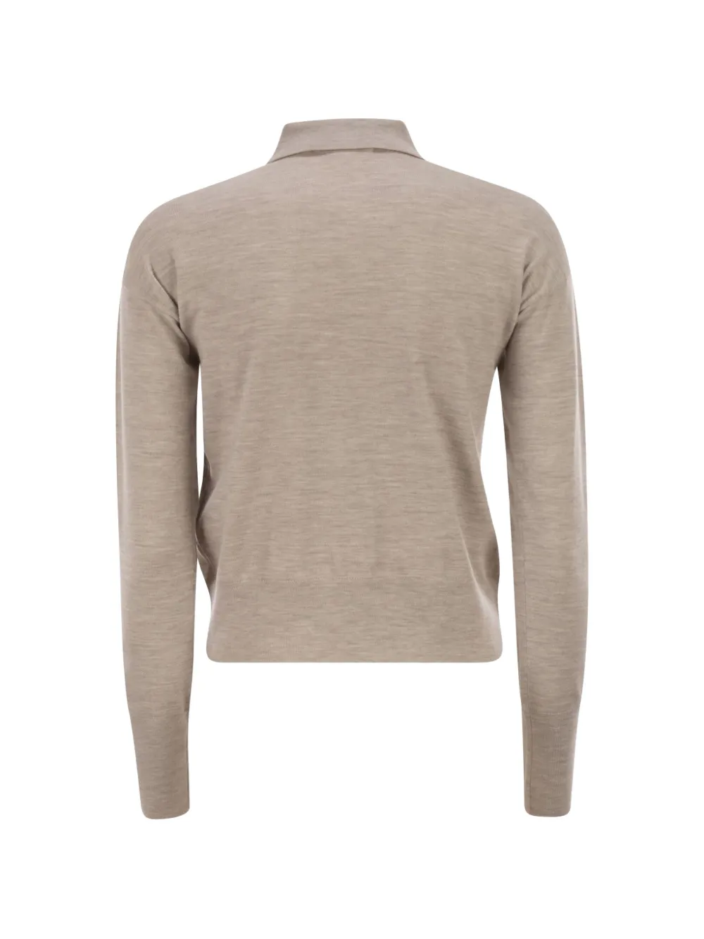 Max Mara Cropped wollen vest met shirtkraag Beige