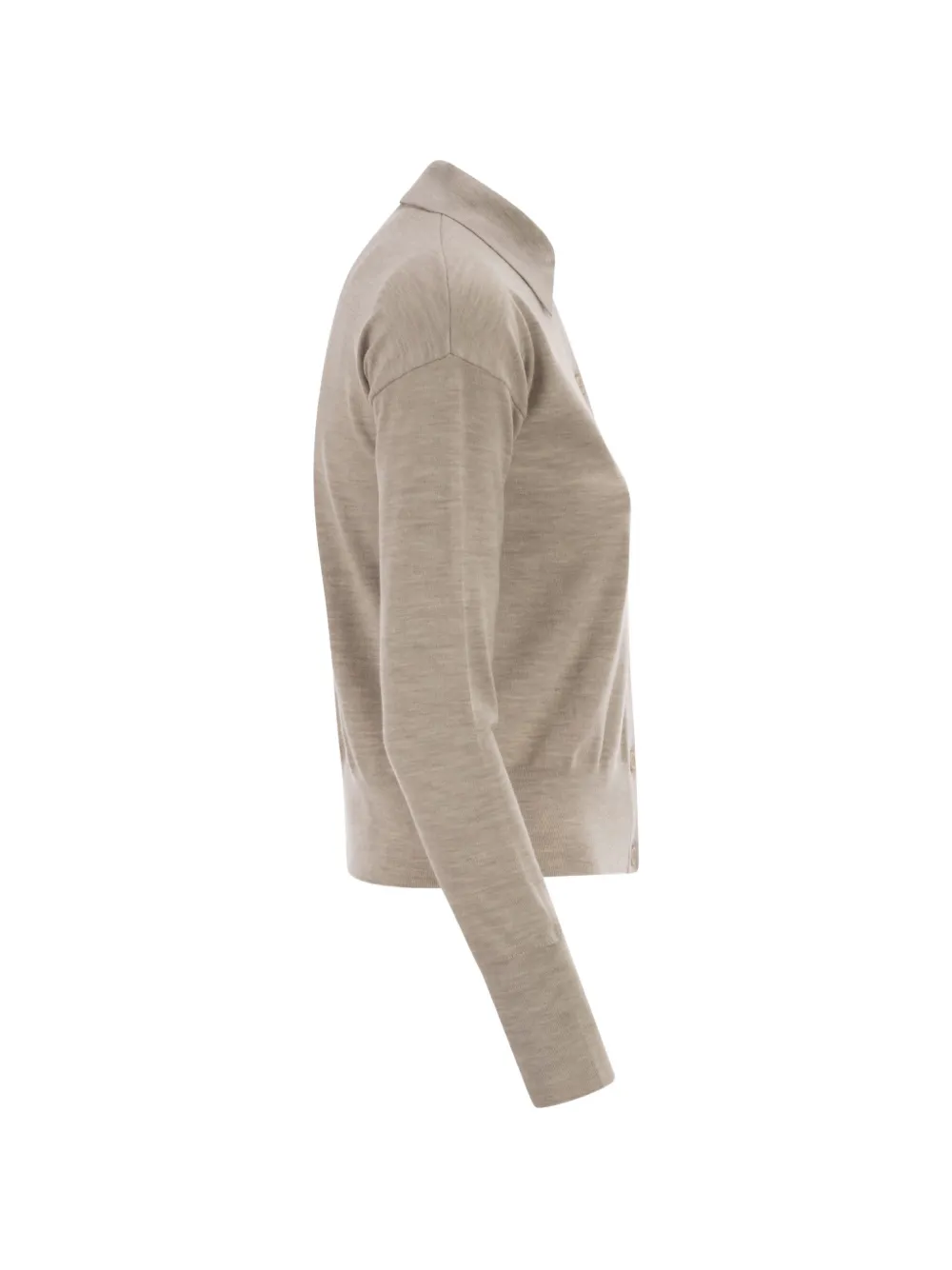 Max Mara Cropped wollen vest met shirtkraag Beige