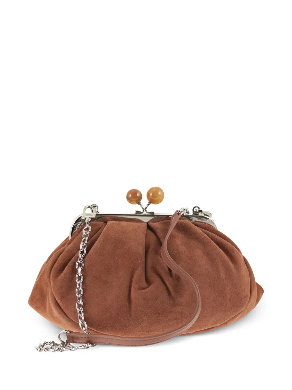 Weekend Max Mara small Pasticcino suede clutch bag - Braun