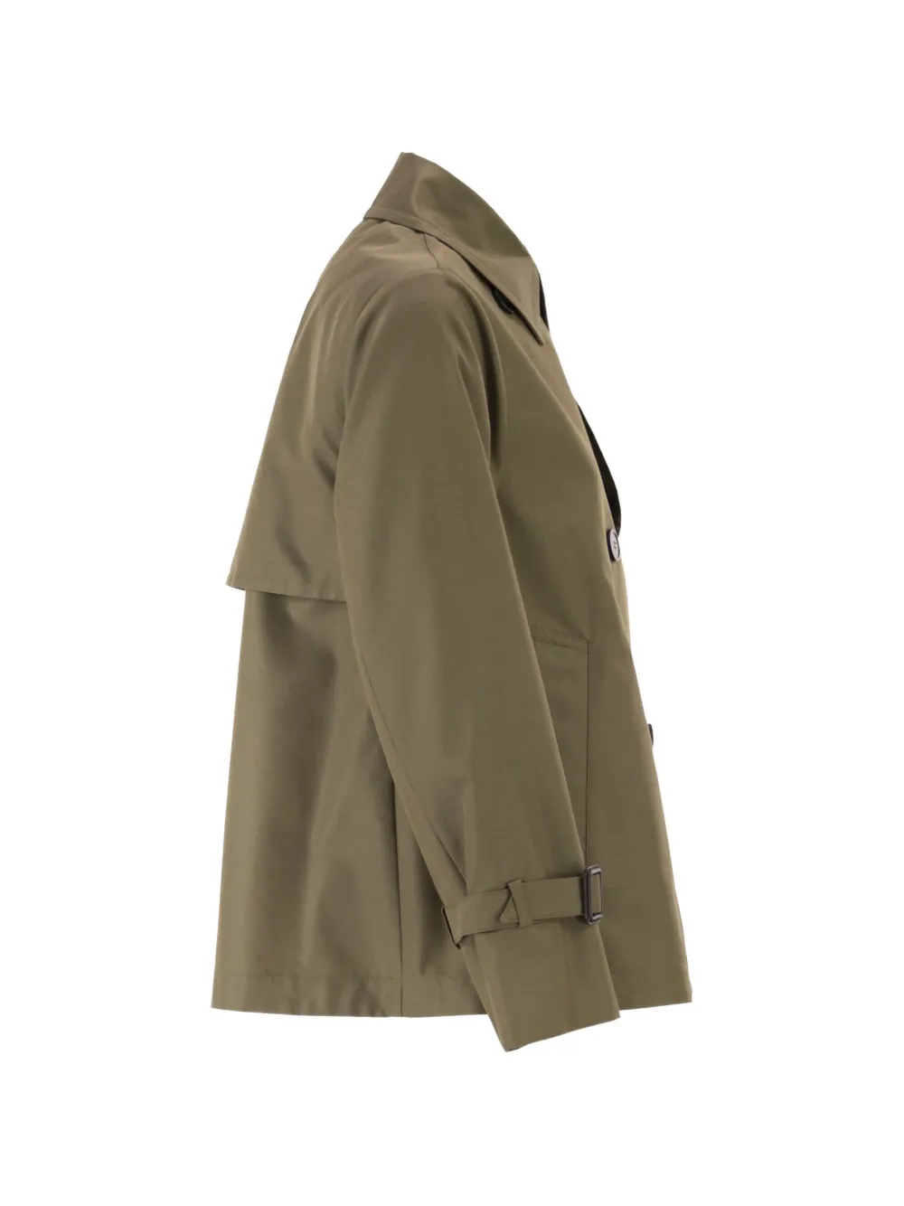  Weekend Max Mara Double-breasted Gabardine Trench Coat - Green 
