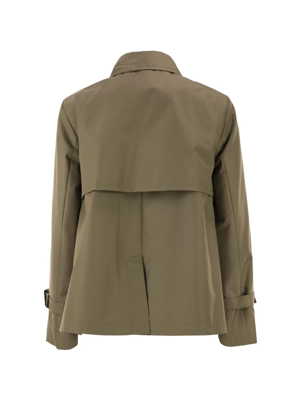  Weekend Max Mara Double-breasted Gabardine Trench Coat - Green 