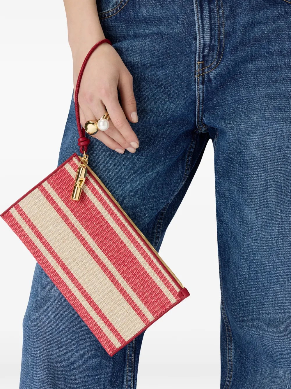 Furla Iride gestreepte envelop clutch Rood