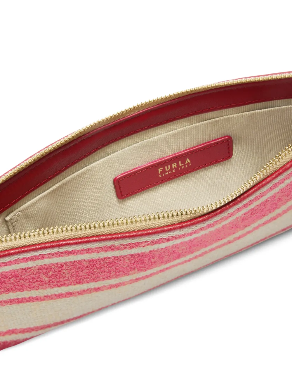 Furla Iride gestreepte envelop clutch Rood
