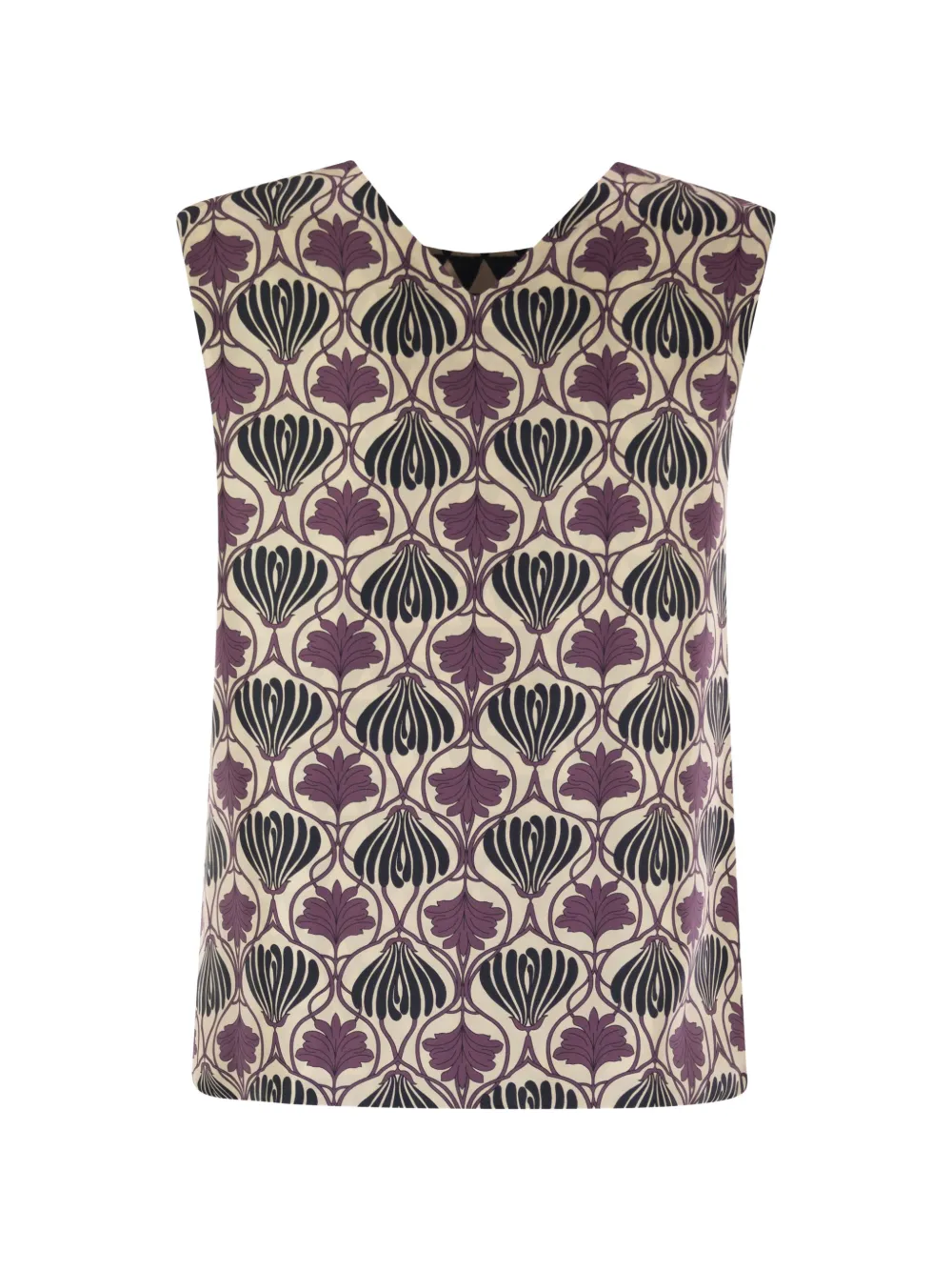 'S Max Mara Blusa a fantasia - Toni neutri