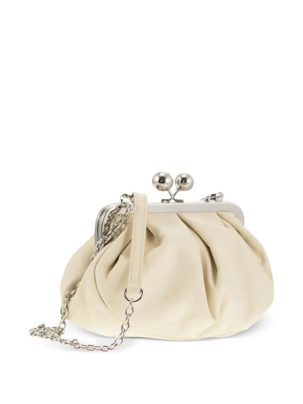  Weekend Max Mara Chain Leather Clutch Bag - Neutrals 