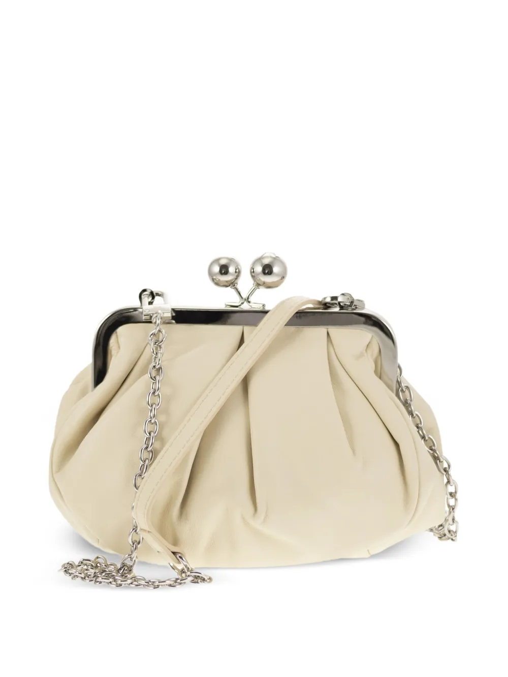  Weekend Max Mara Chain Leather Clutch Bag - Neutrals 