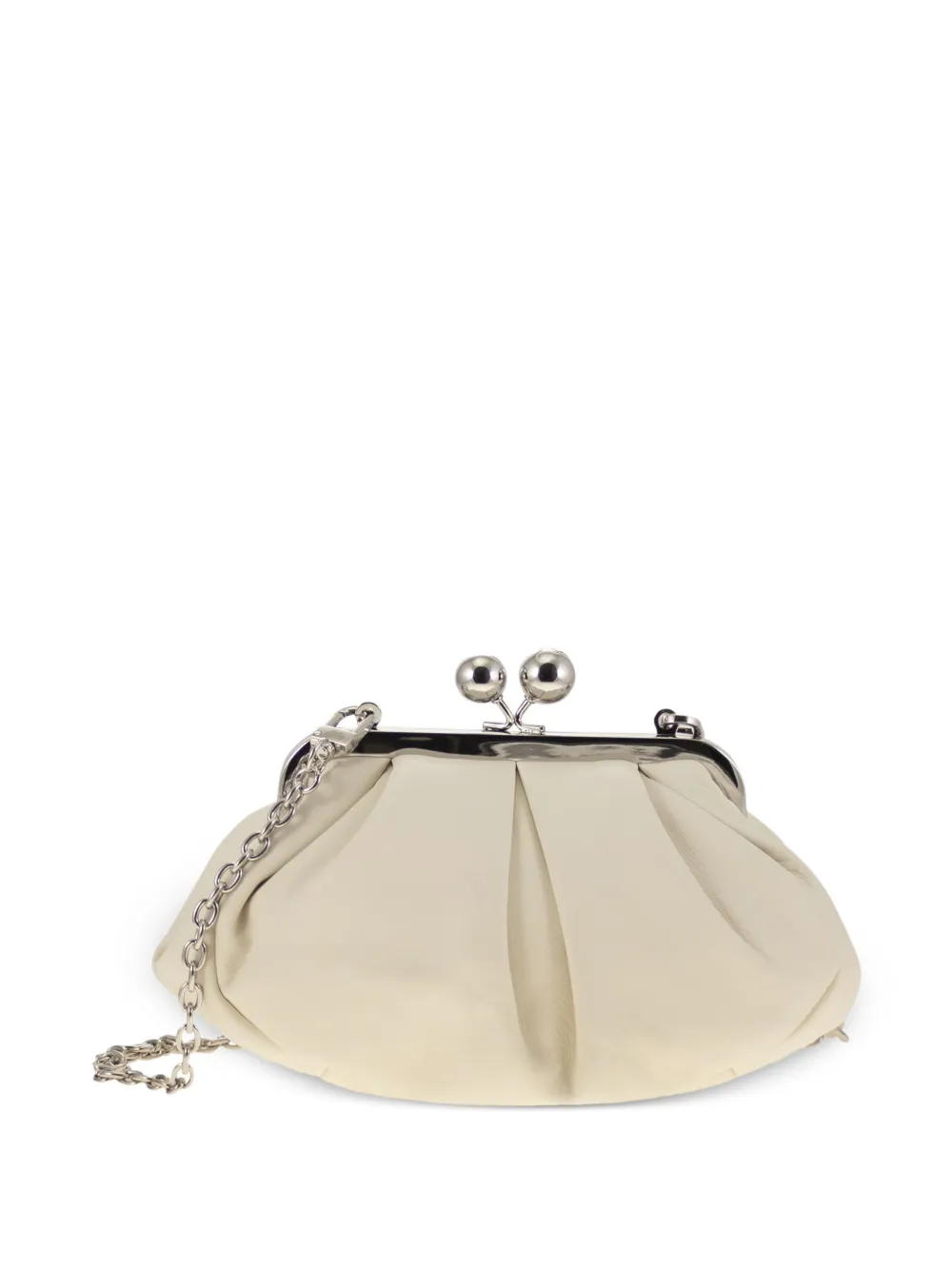 Weekend Max Mara Prati pleated chain-strap clutch bag - Nude