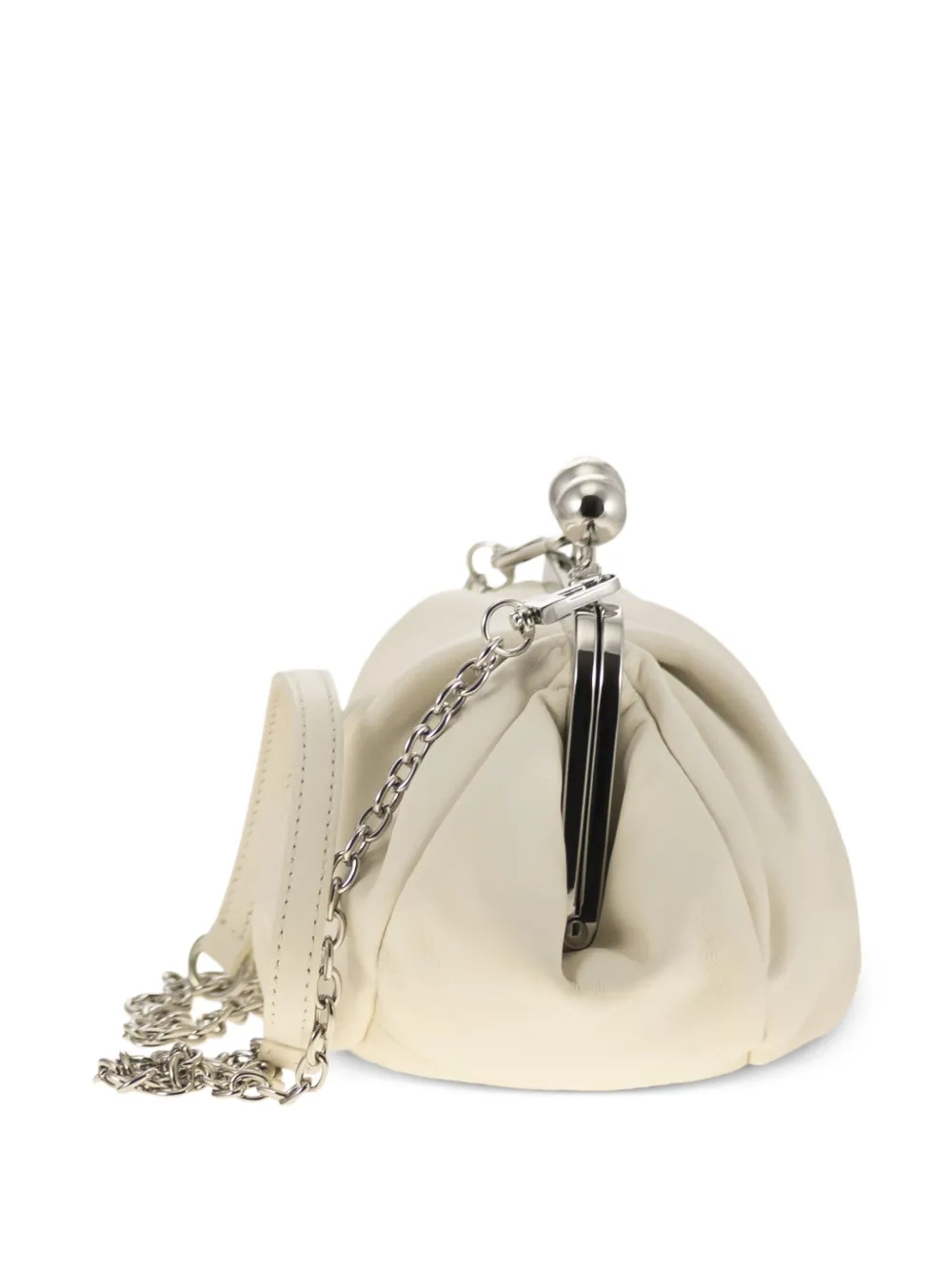 Prati Pleated Chain-Strap Clutch Bag