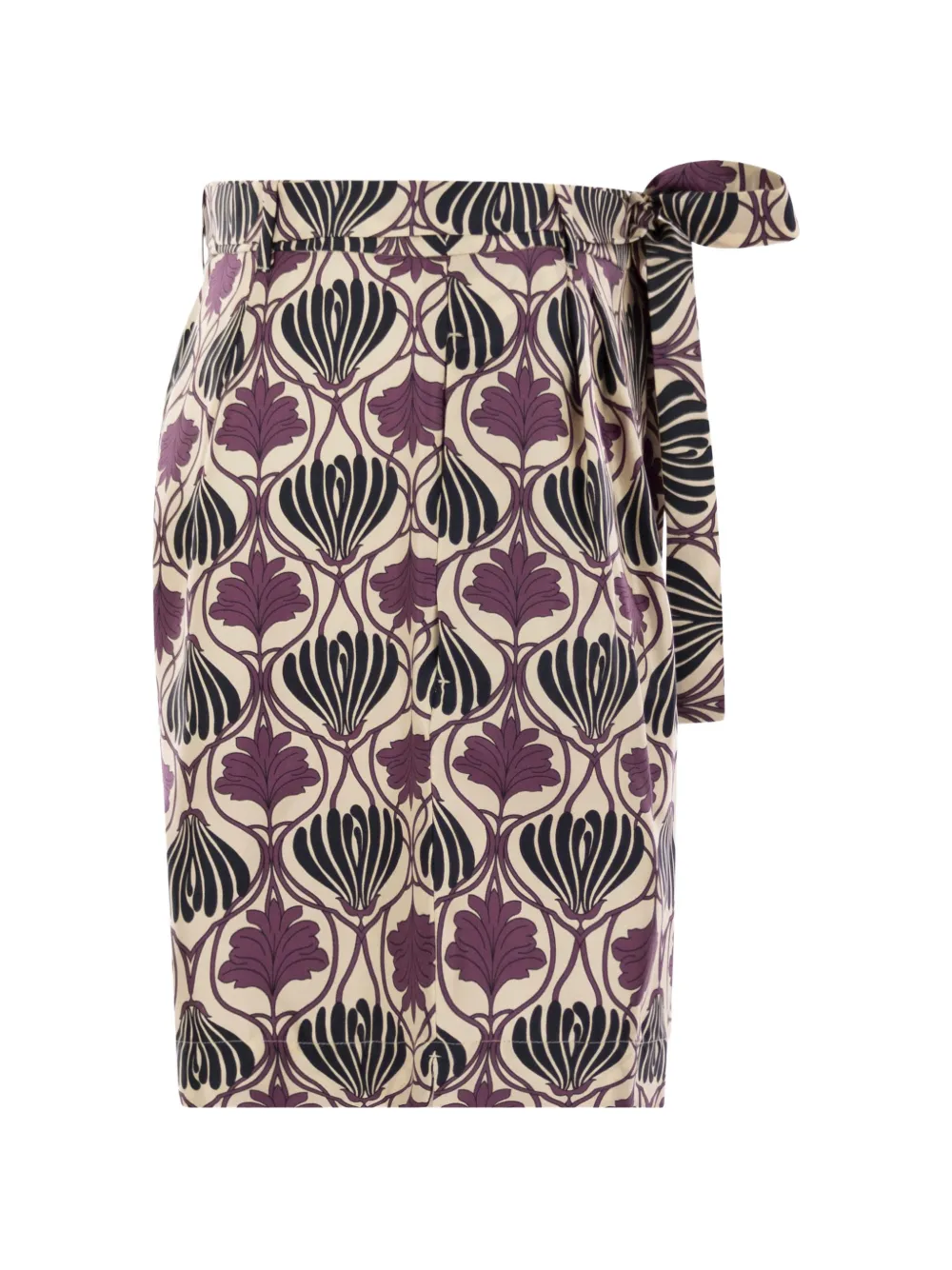  's Max Mara Printed Belt Short Trousers - Purple 