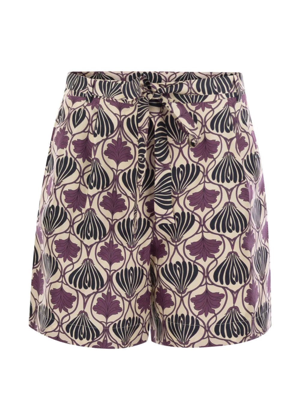 'S Max Mara - Calça com estampa de cinto - mulher - Seda - 36 - Roxo