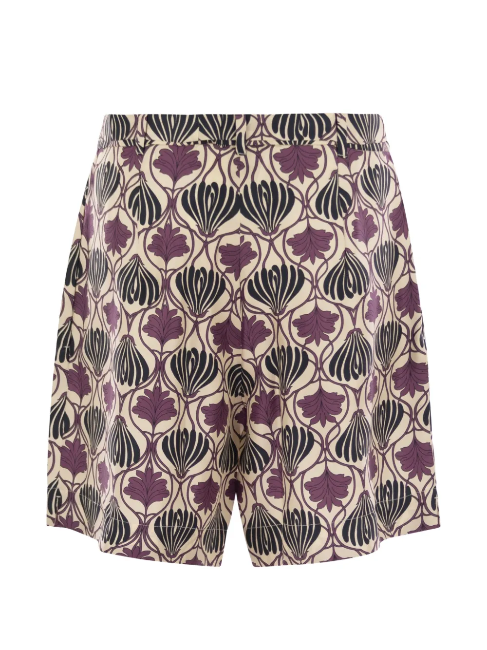  's Max Mara Printed Belt Short Trousers - Purple 