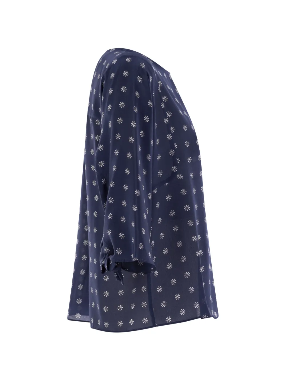  Weekend Max Mara Printed Cuff Blouse - Blue 