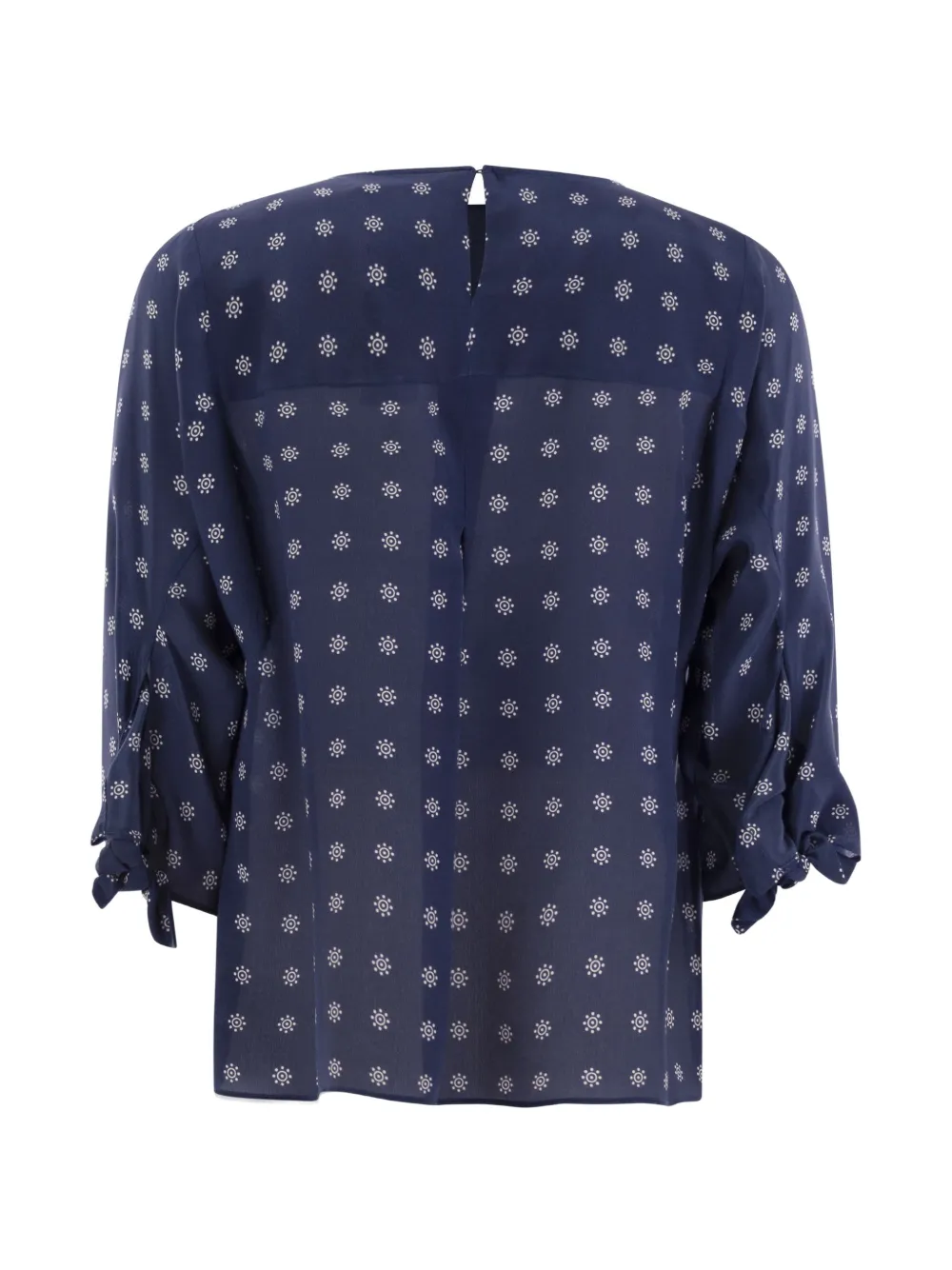  Weekend Max Mara Printed Cuff Blouse - Blue 