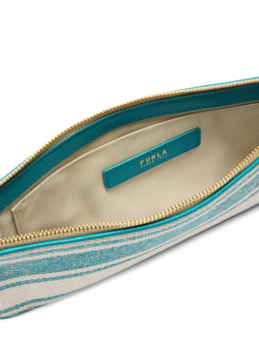  Furla Iride Striped Clutch Bag - Blue 