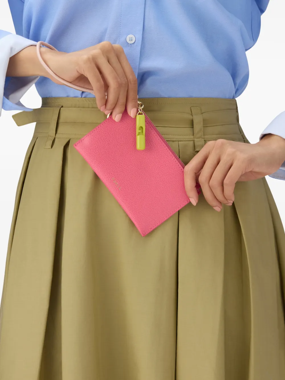 Furla Iride Envelope leren clutch Roze