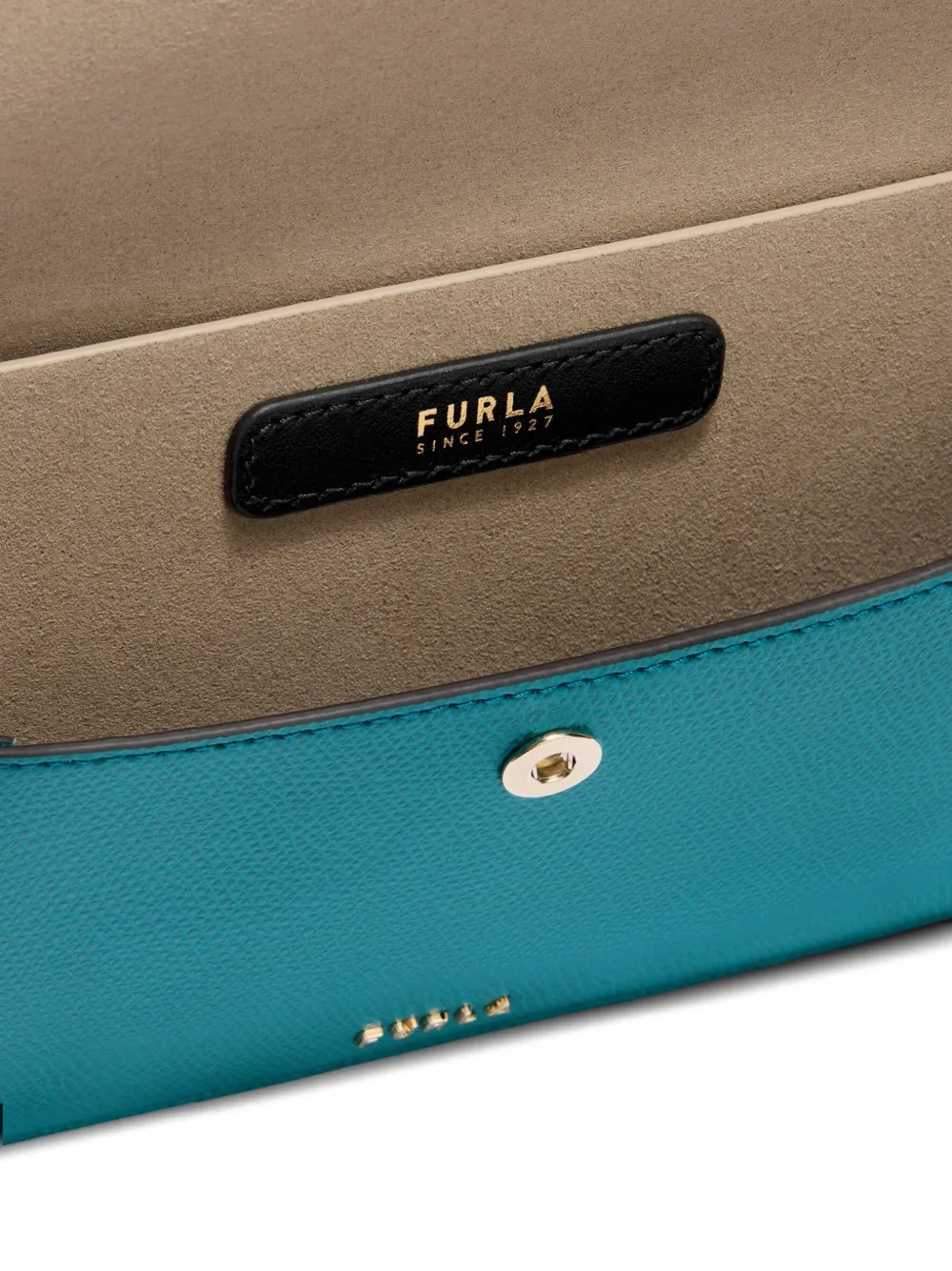 Furla Lea clutch met draaislot Blauw