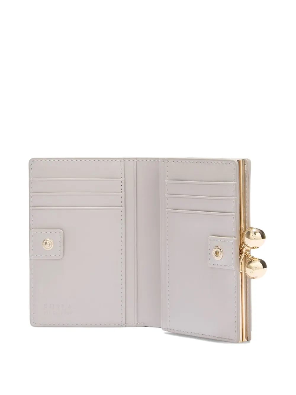  Furla Dots Printed Clasp Wallet - Neutrals 