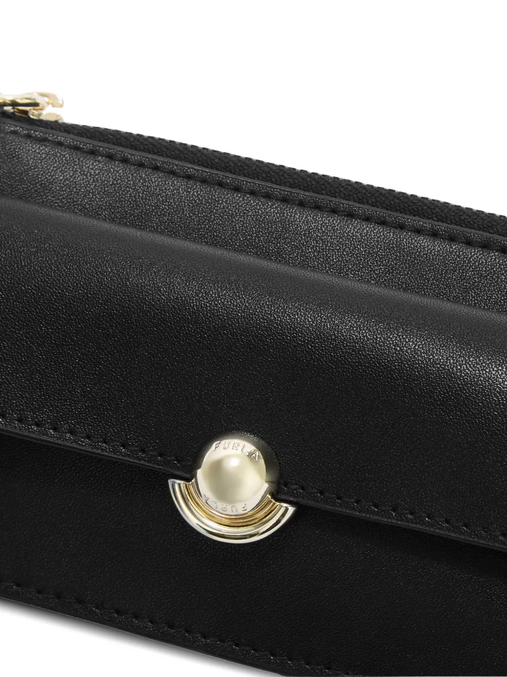 Furla Sfera pasjeshouder met rits Zwart