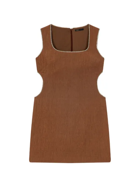 Maje crystal-embellished cut-out mini dress