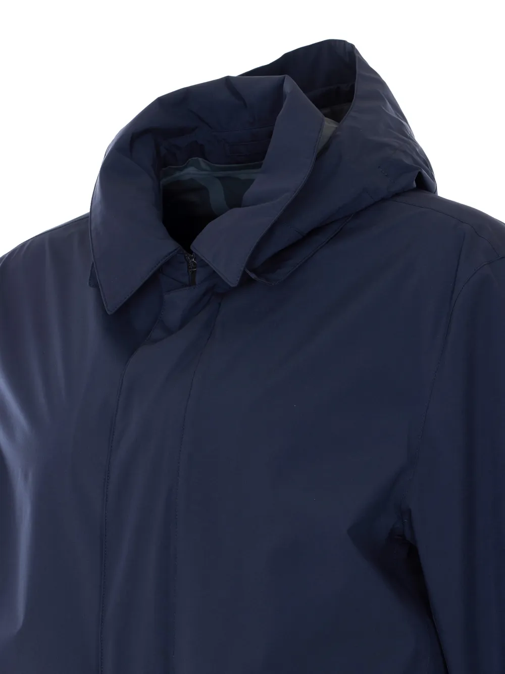 Herno Regenjas met afneembare capuchon Blauw