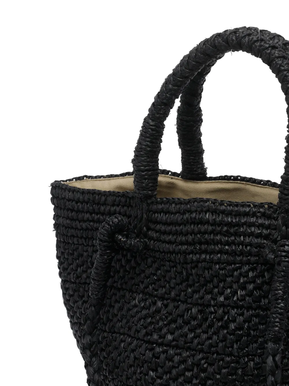 IBELIV Raffia shopper Zwart