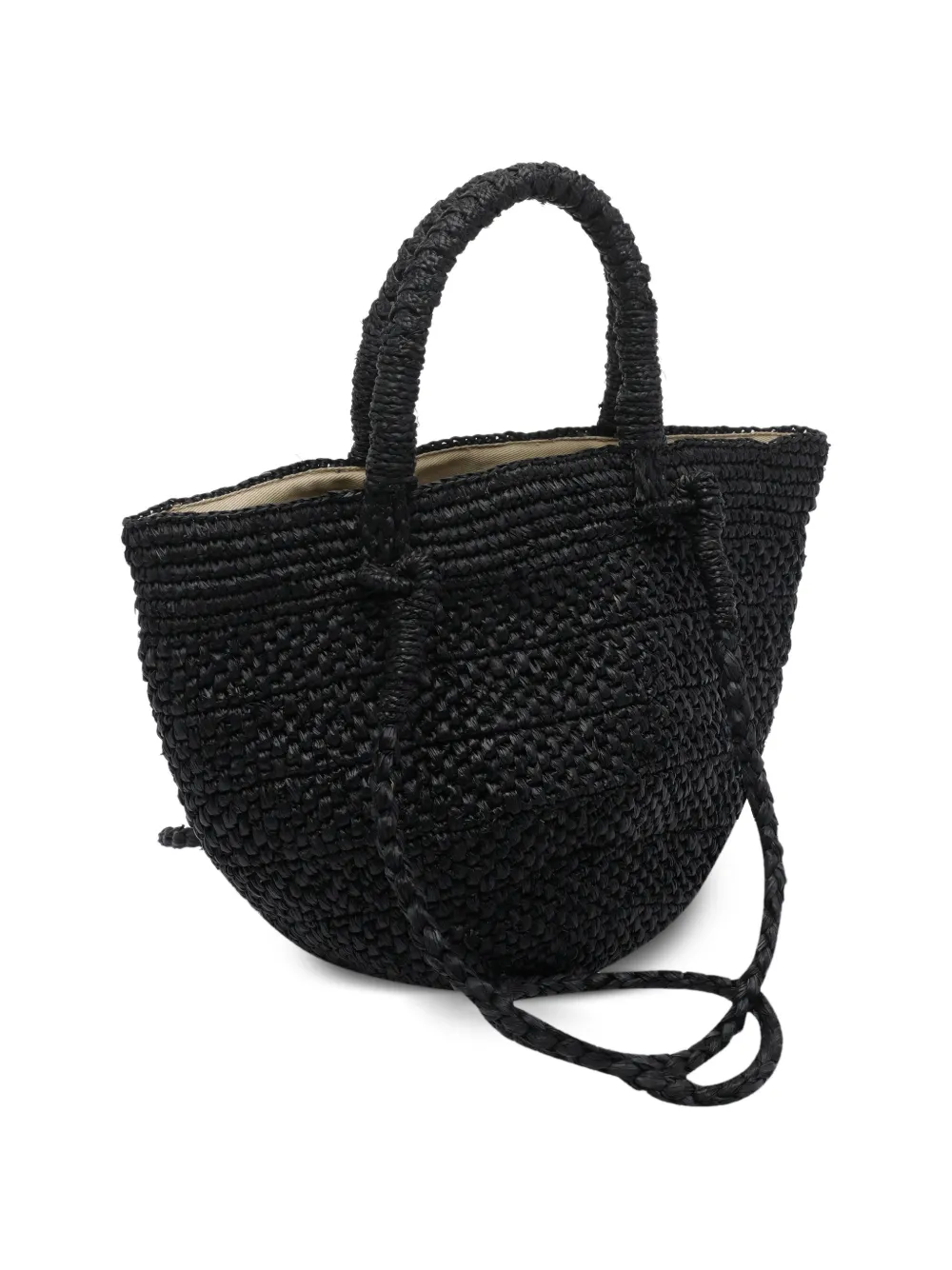 IBELIV Raffia shopper Zwart