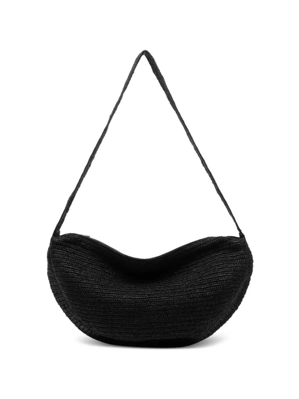 IBELIV Clip raffia shoulder bag - Nero