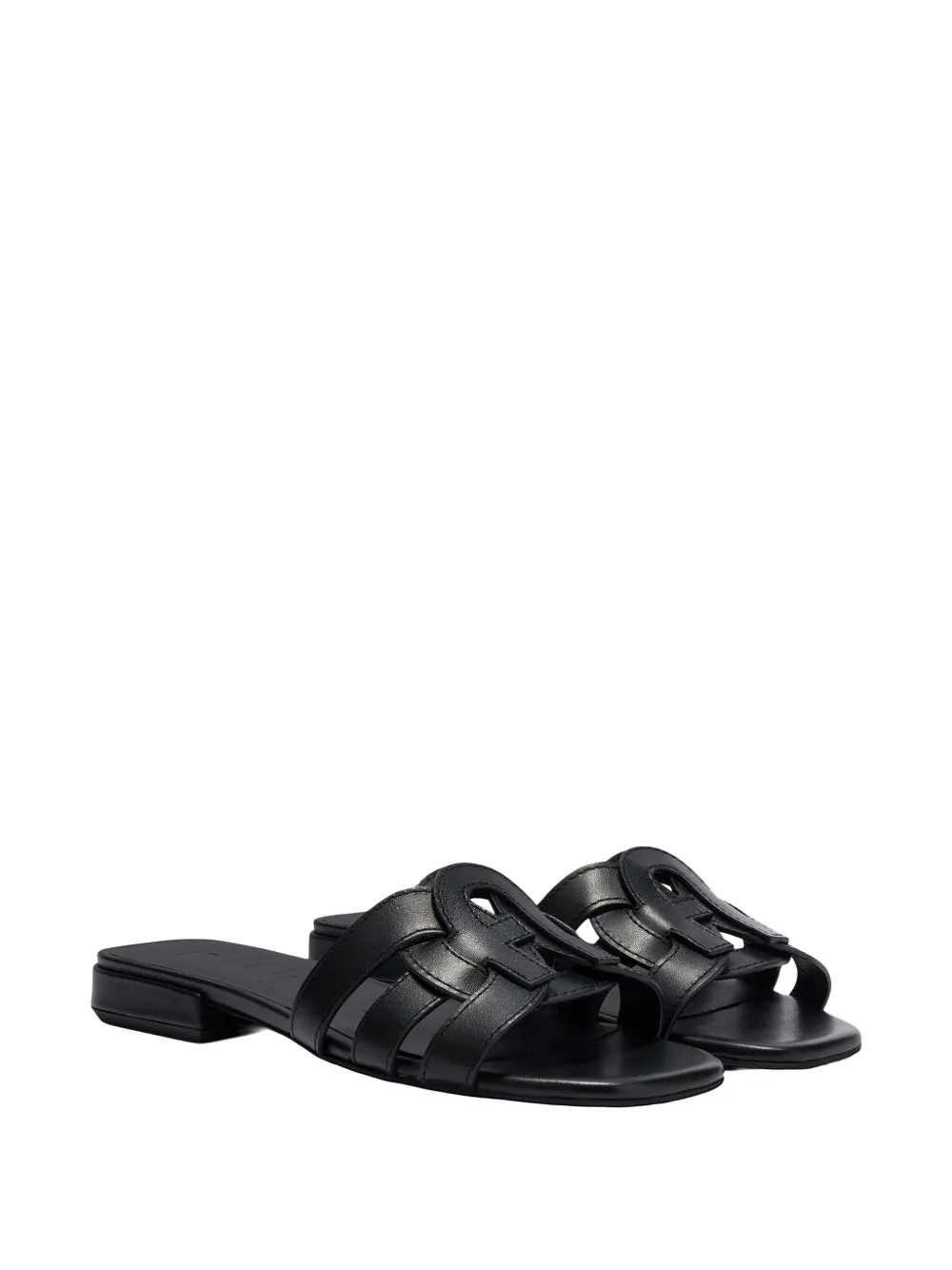 Furla Zomerse leren sandalen Zwart