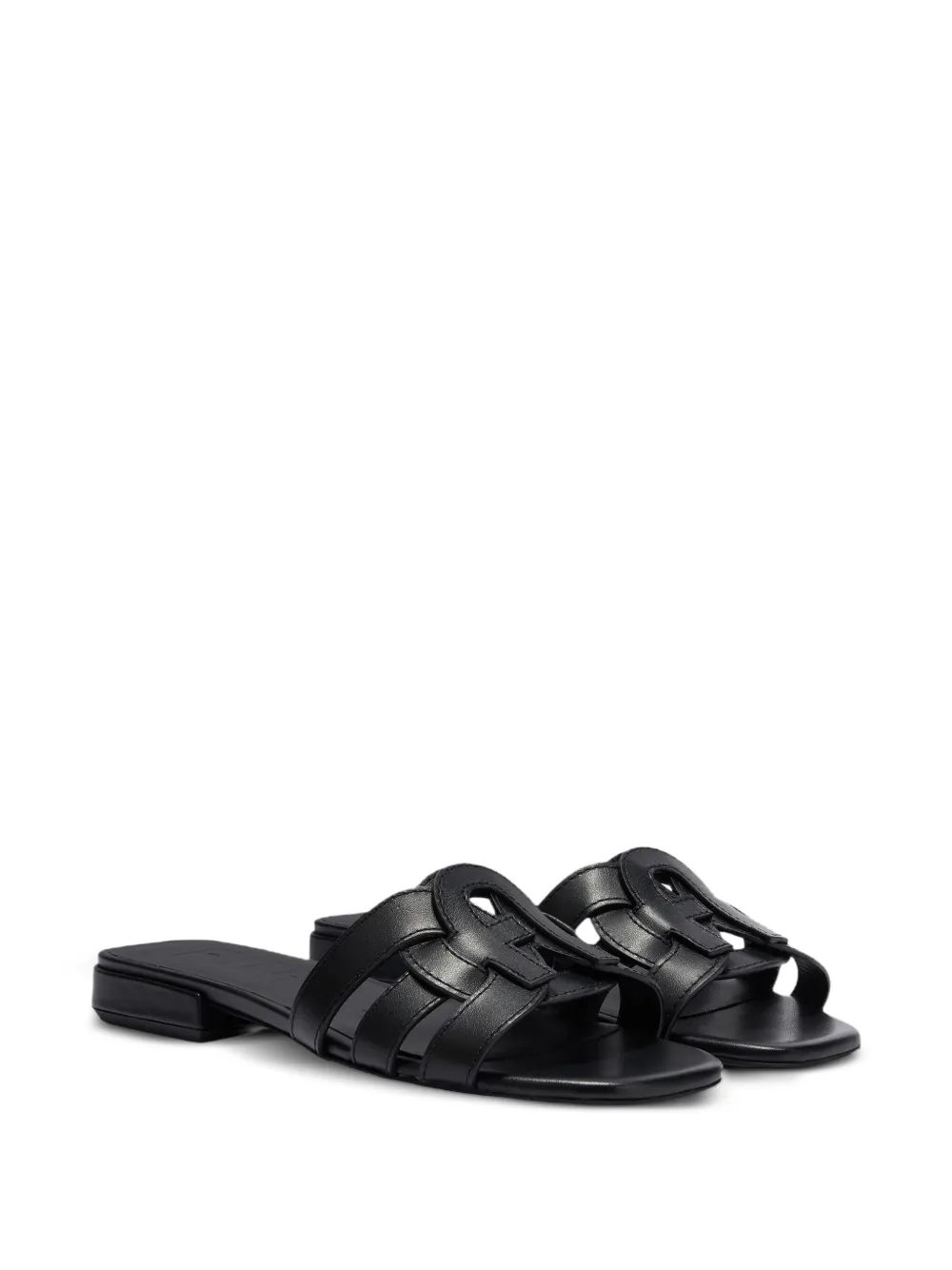  Furla Summer Leather Sandals - Black 