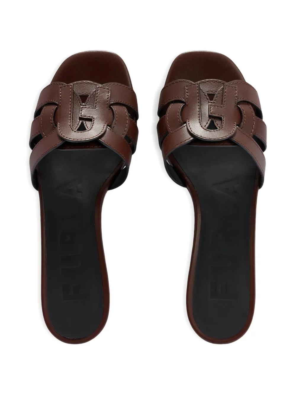 Furla Zomerse leren sandalen Bruin